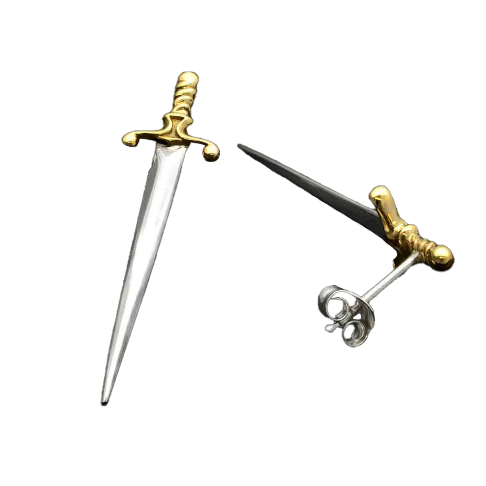 Large Sword Post Earrings