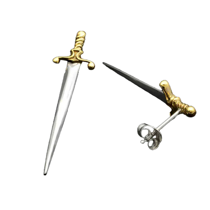 Large Sword Post Earrings