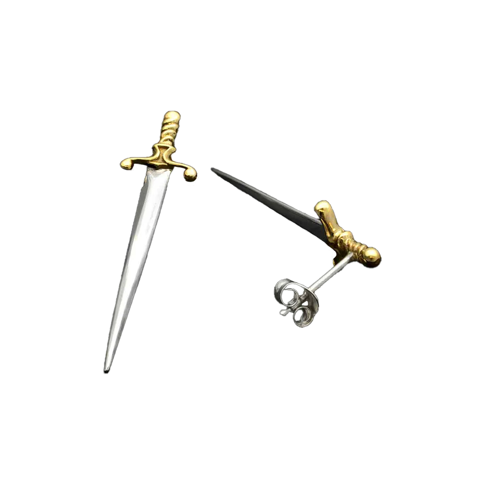 Large Sword Post Earrings
