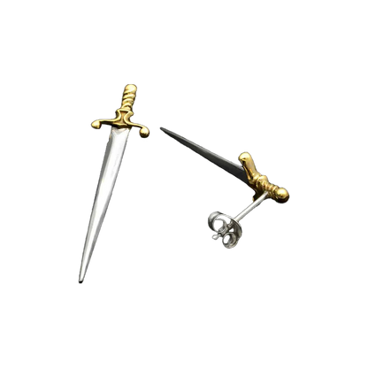 Large Sword Post Earrings