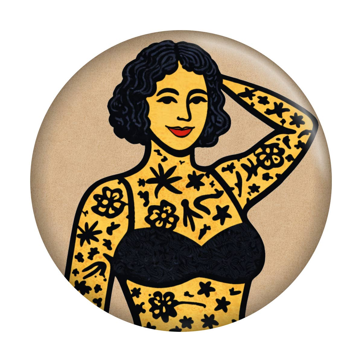 Tattooed Lady Circus Magnet