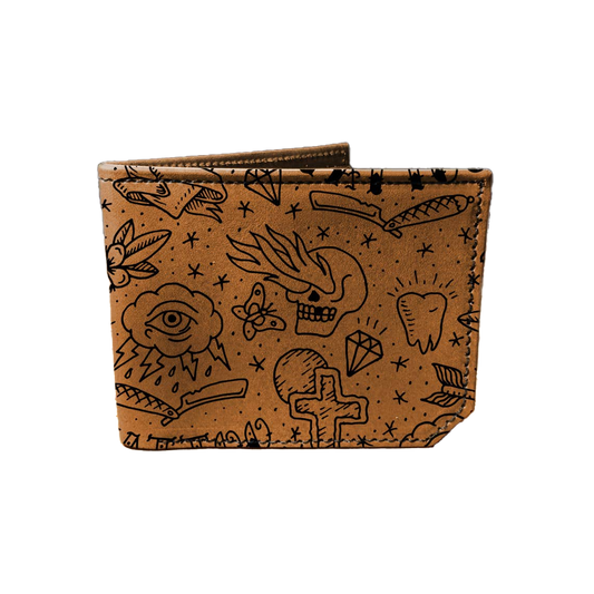 Tattoo - Printmaker Leather Wallet
