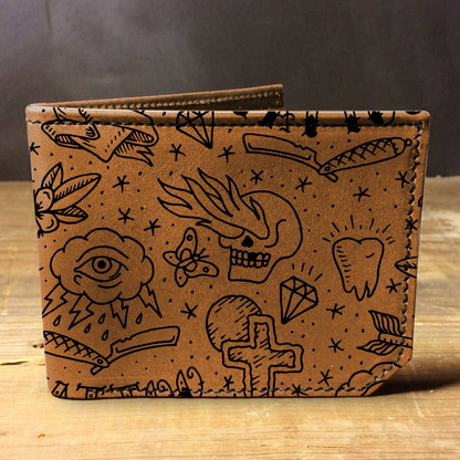 Tattoo - Printmaker Leather Wallet