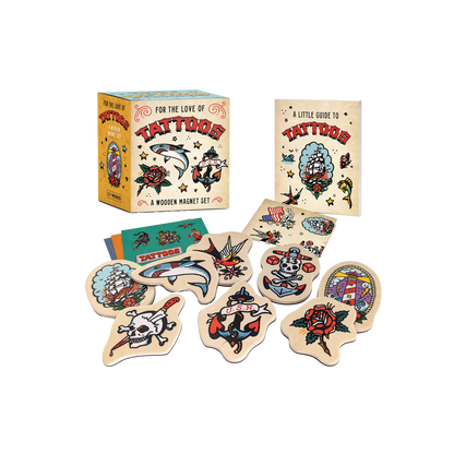 For the Love of Tattoos: A Wooden Magnet Set