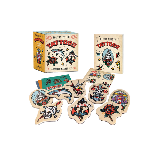 For the Love of Tattoos: A Wooden Magnet Set