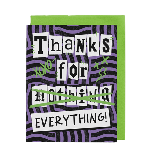 Thanks For Everything Thank You Card