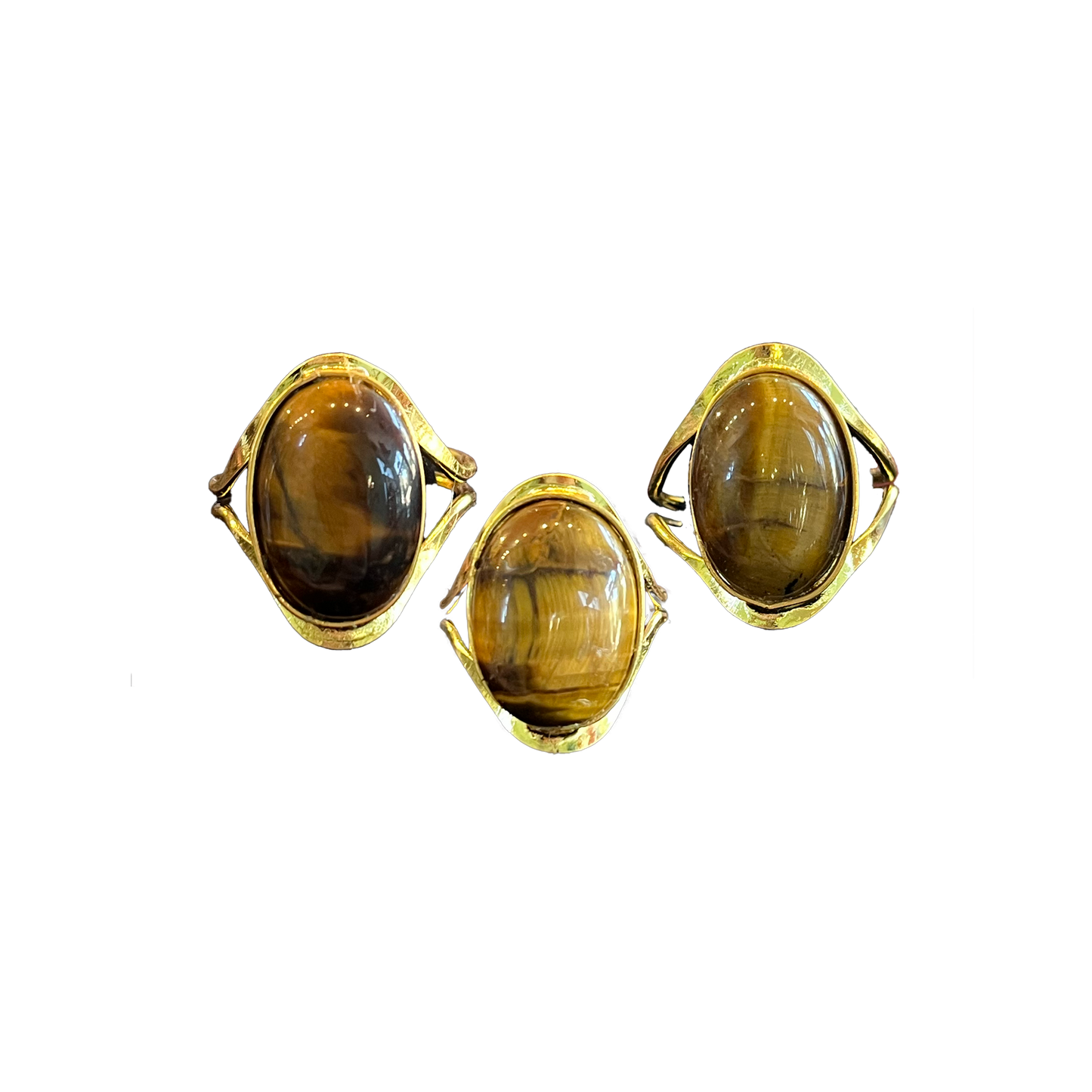 Tiger's Eye Modern Gold Dipped Ring