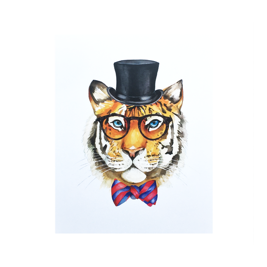 Top Hat Tiger Print