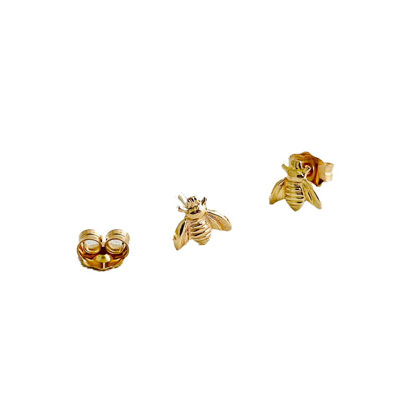 Tiny Bee Post Earrings