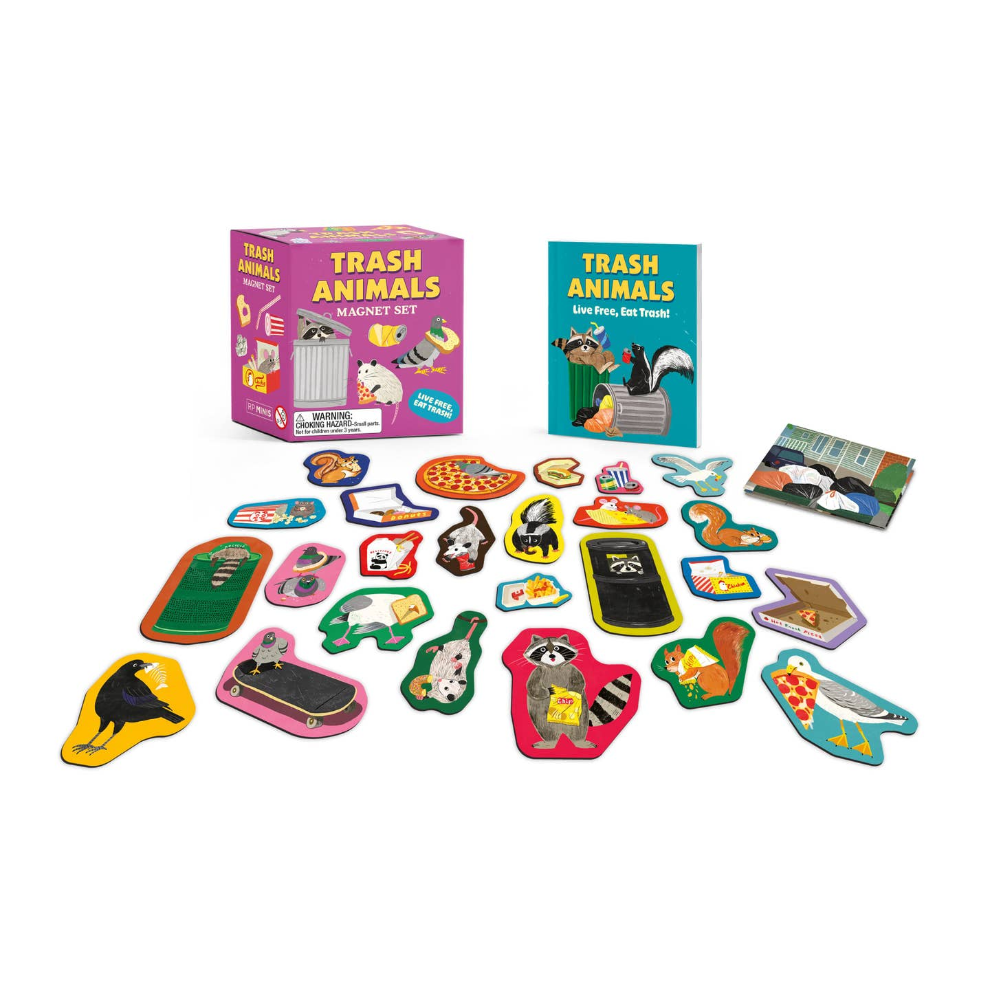 Trash Animals Magnet Set: Live Free, Eat Trash!