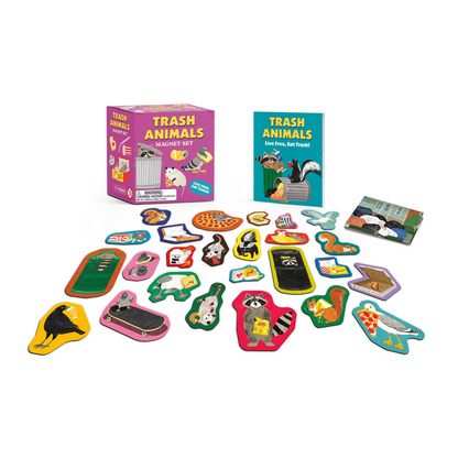 Trash Animals Magnet Set: Live Free, Eat Trash!