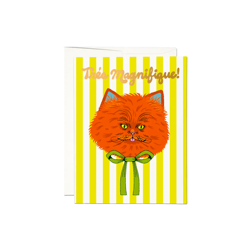 Tres Magnifique Cat Card