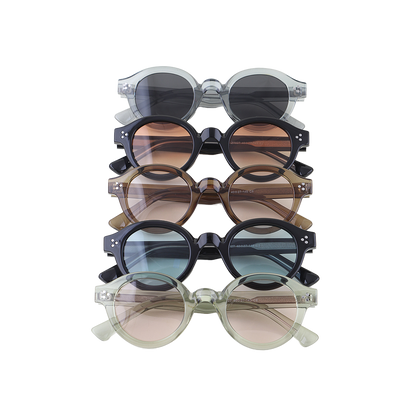 Triple Bolted Round Sunglasses