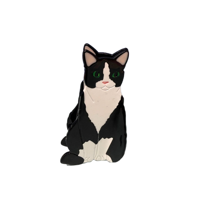 Tuxedo Cat Hair Claw Clip