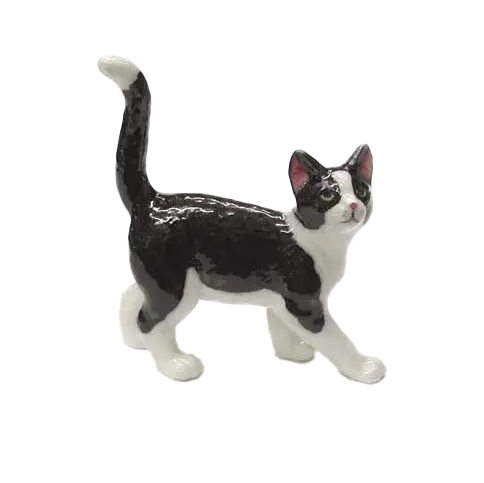 Tuxedo Kitten Northern Rose Porcelain Mini Figurine