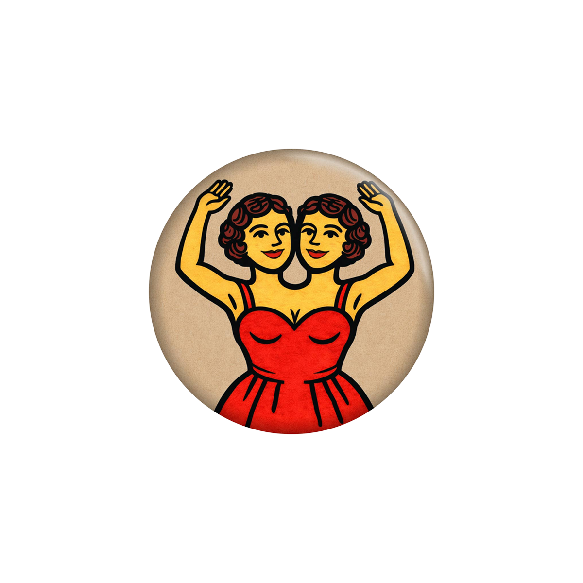 Conjoined Hilton Twins Circus Magnet