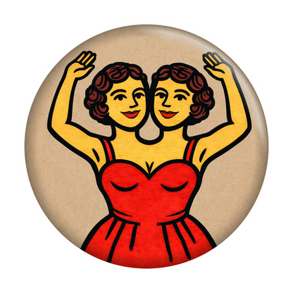 Conjoined Hilton Twins Circus Magnet
