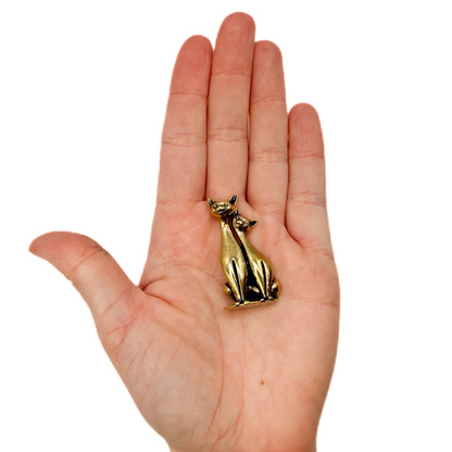 Brass Twin Cats