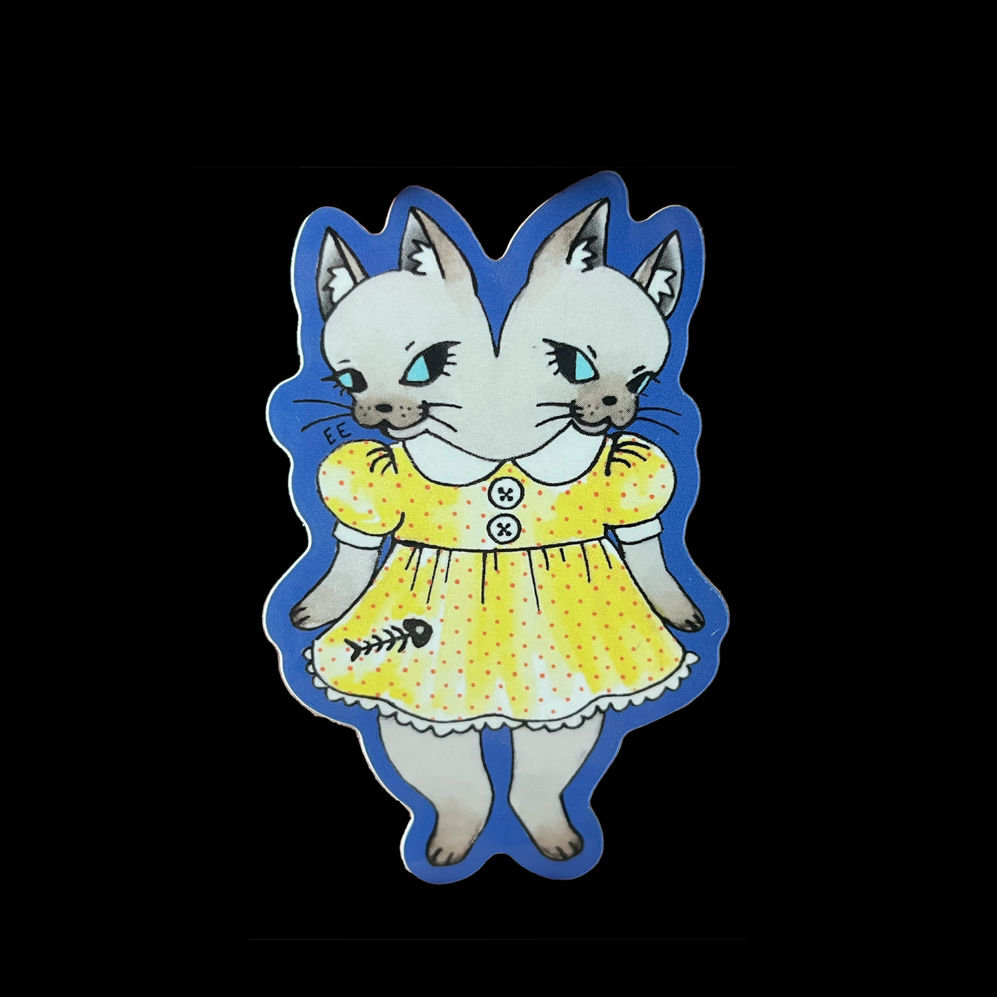 Twin Kitties Sticker