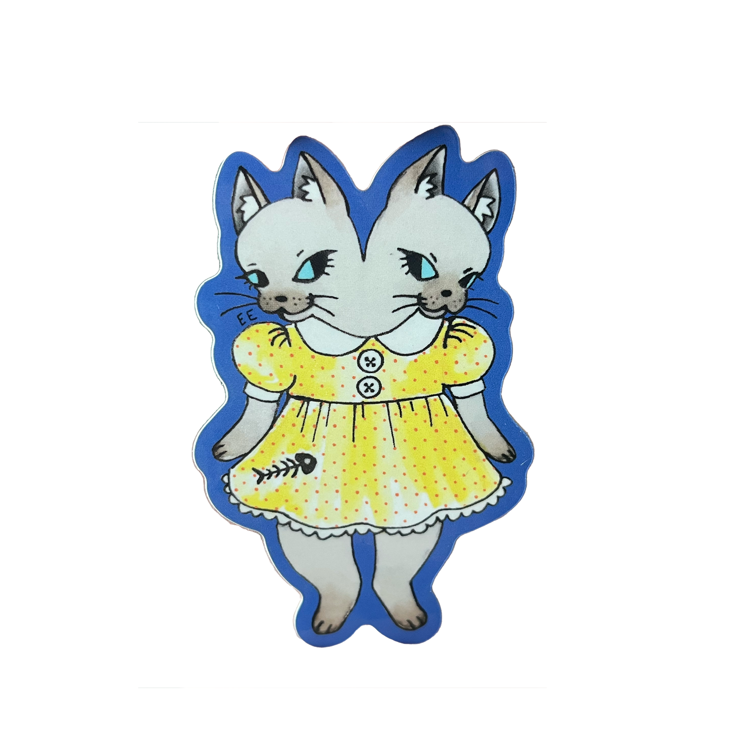 Twin Kitties Sticker