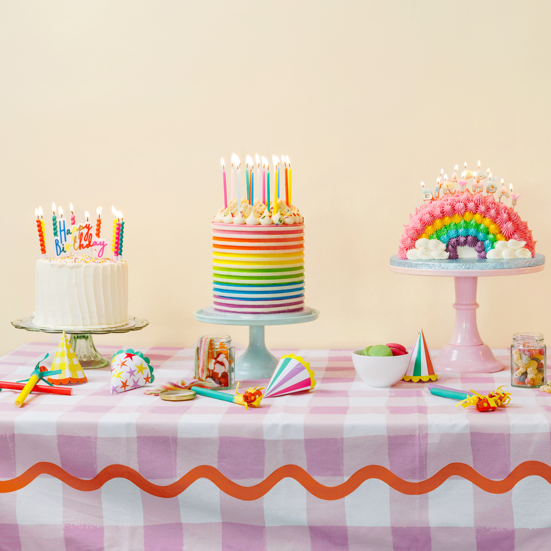 Twisted Rainbow Birthday Candles 8 Pack