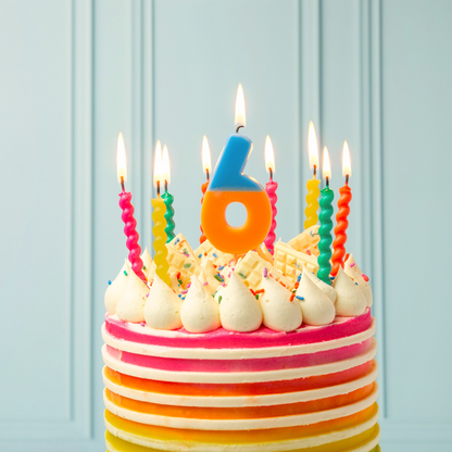 Twisted Rainbow Birthday Candles 8 Pack