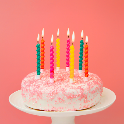 Twisted Rainbow Birthday Candles 8 Pack