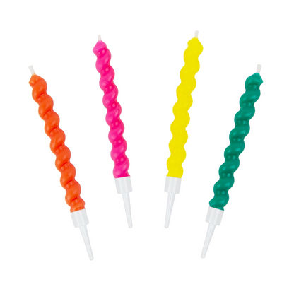Twisted Rainbow Birthday Candles 8 Pack