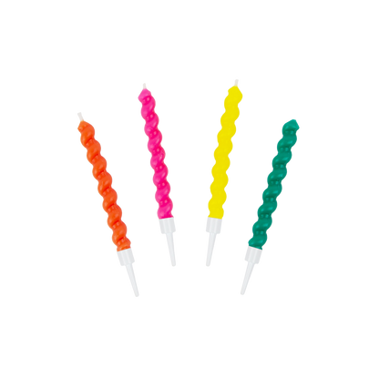 Twisted Rainbow Birthday Candles 8 Pack