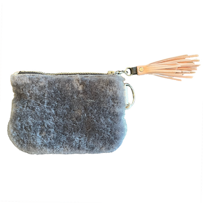 Small Fluffy Two-Tone Pouch