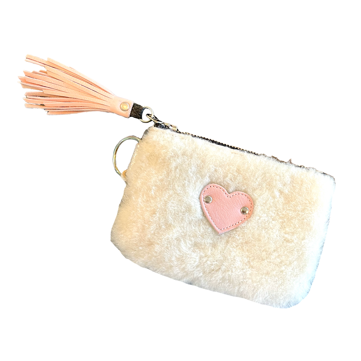 Small Fluffy Two-Tone Pouch