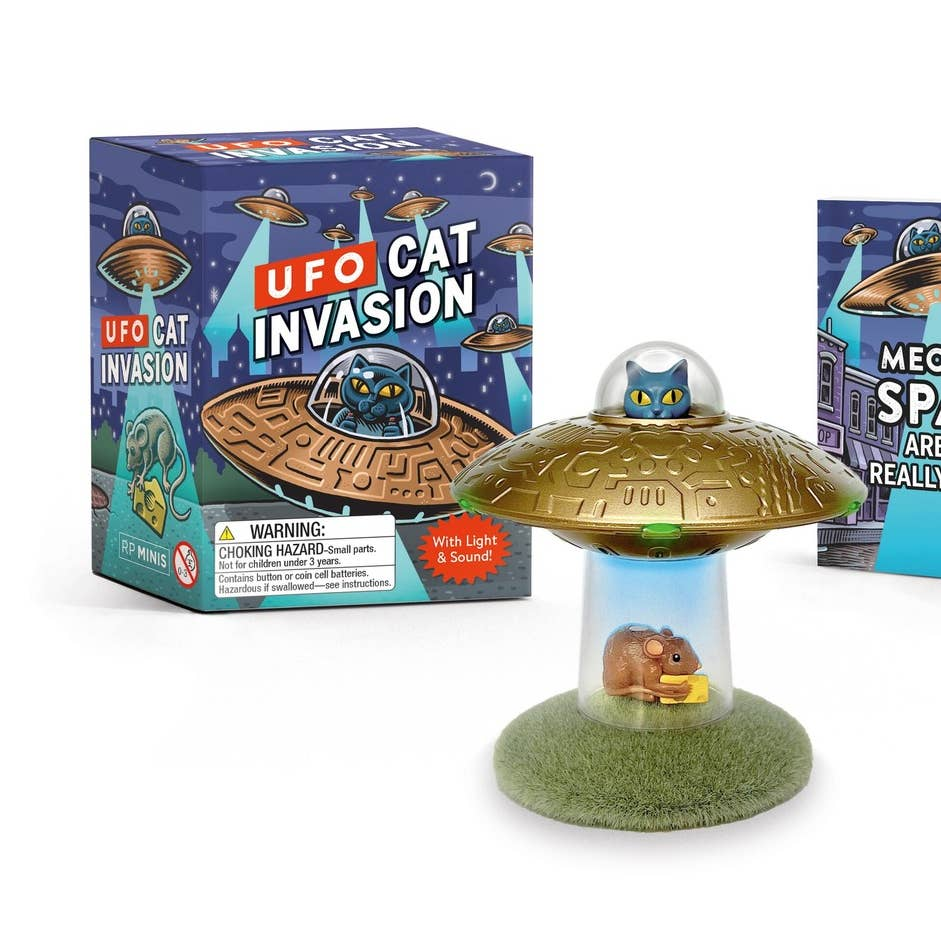 UfO Cat Abduction Toy with Light and Sound