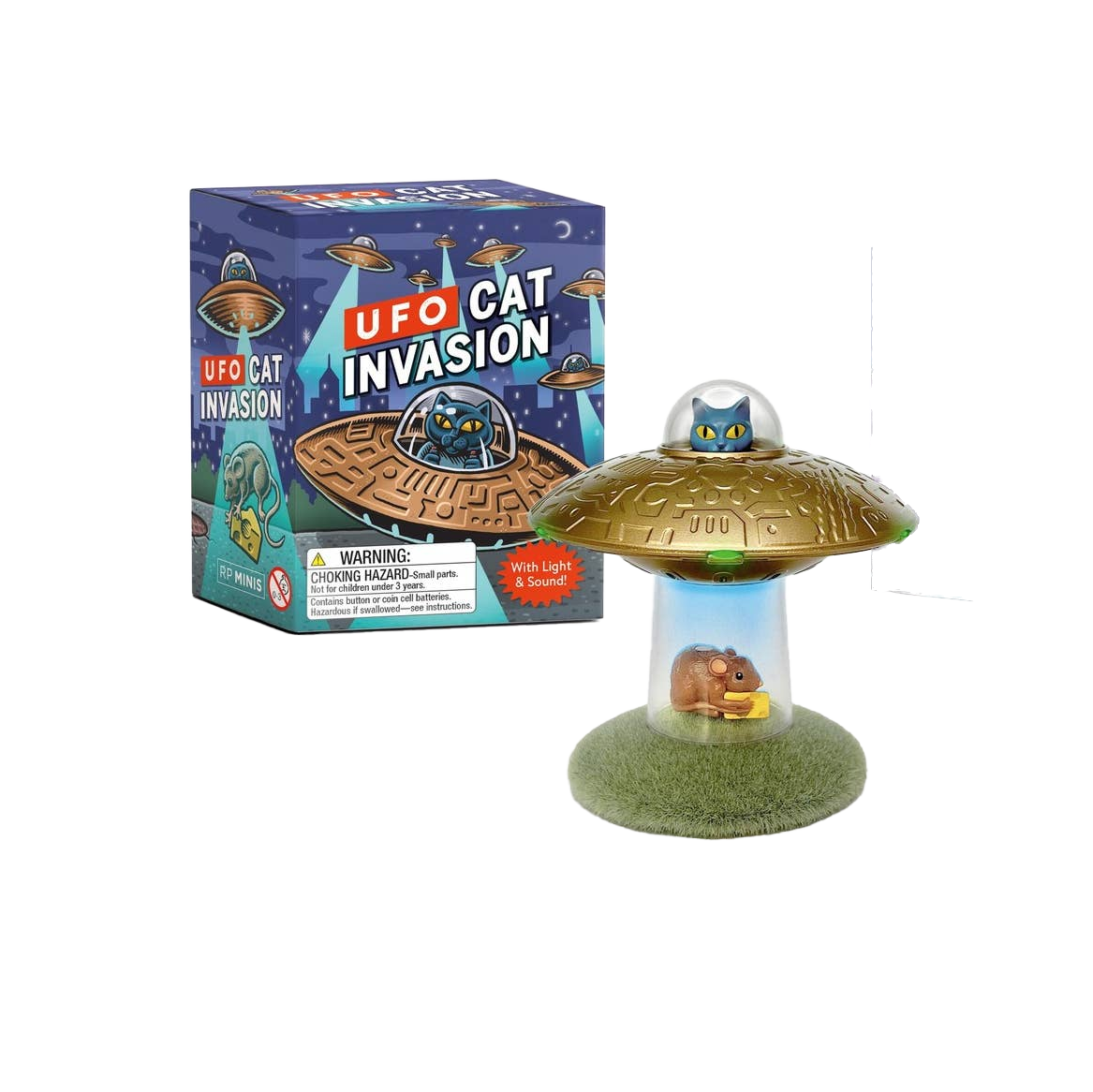 UfO Cat Abduction Toy with Light and Sound