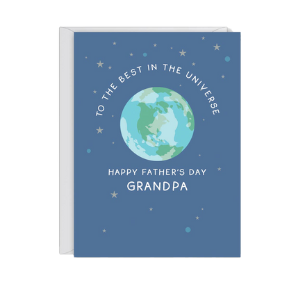 Best Grandpa in the Universe Fatherʻs Day Card