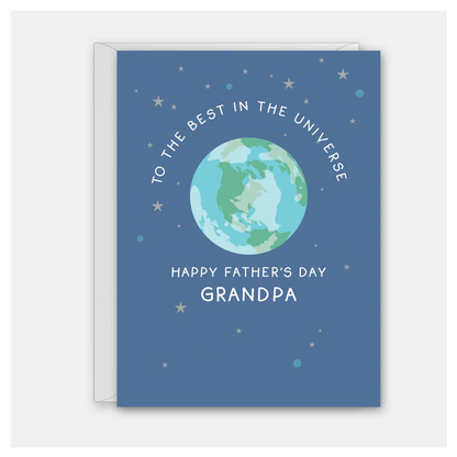 Best Grandpa in the Universe Fatherʻs Day Card