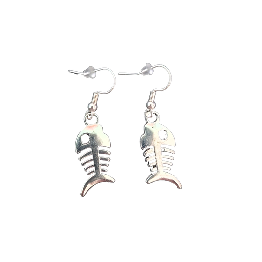 Fish Bone  Dangle Earrings
