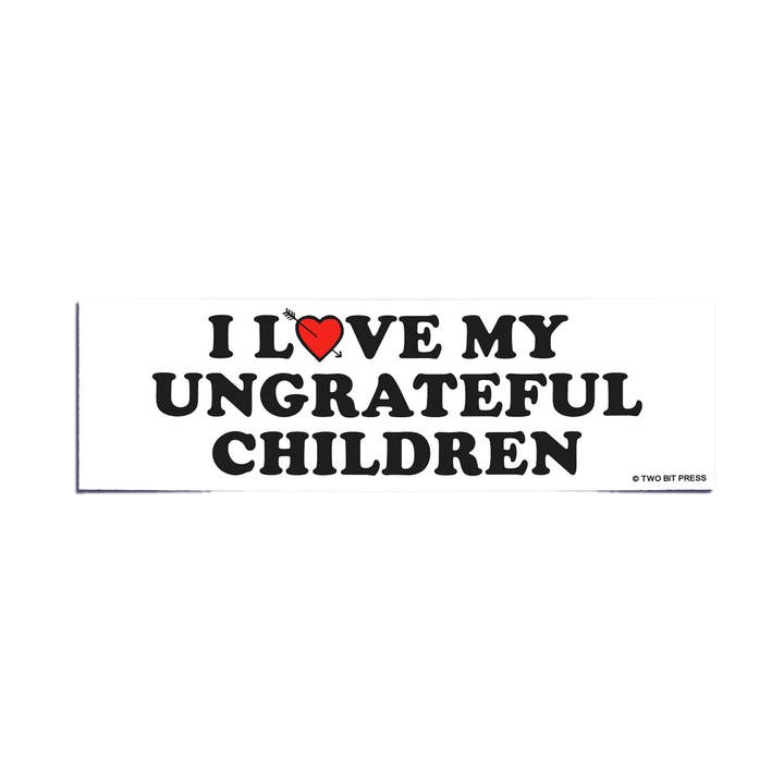 I Love My Ungrateful Children Bumper Sticker