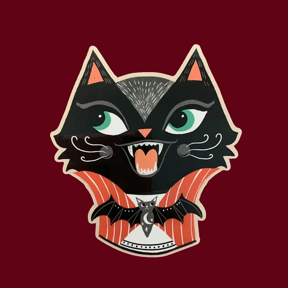 Vampire Cat Sticker