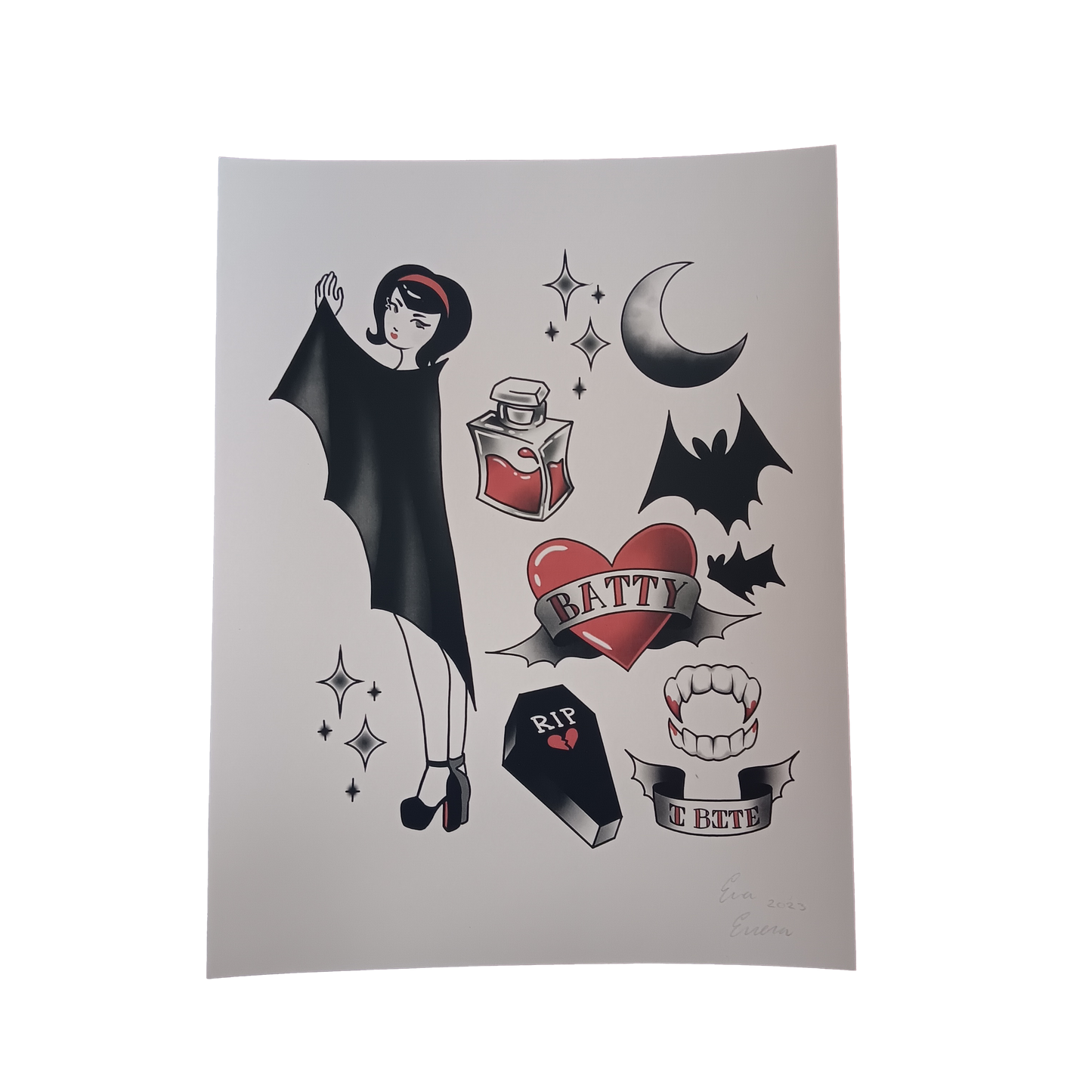 Vampire Girl Art Print