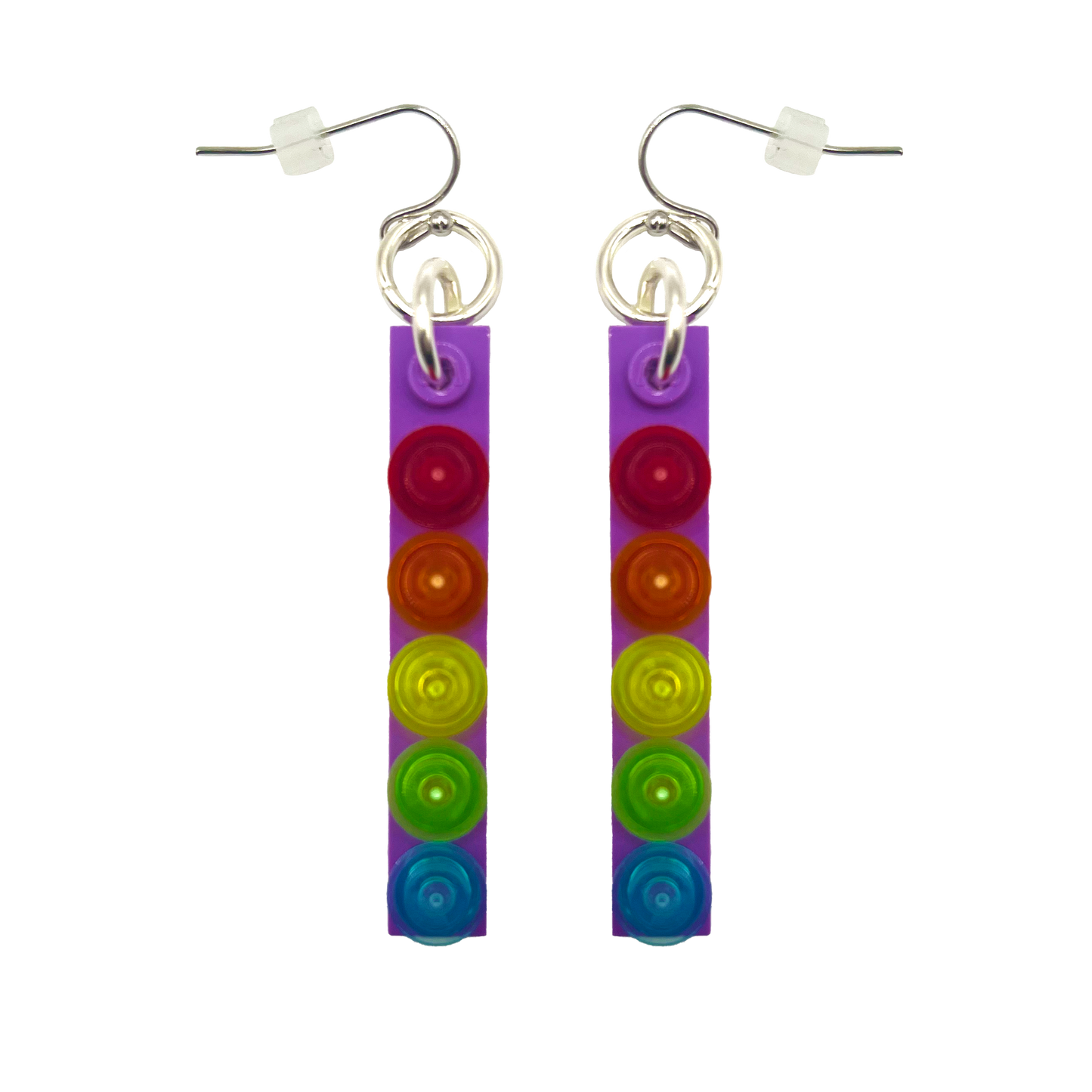 Vertical Rainbow Miss Brixx Dangle Earrings