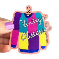 Vintage Obsessed Sticker