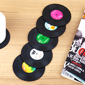 Retro Vinyl Coasters