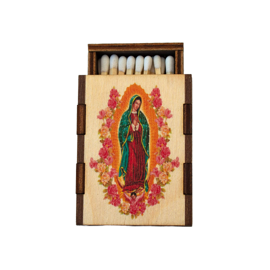 Virgin Mary Wooden Box Matches