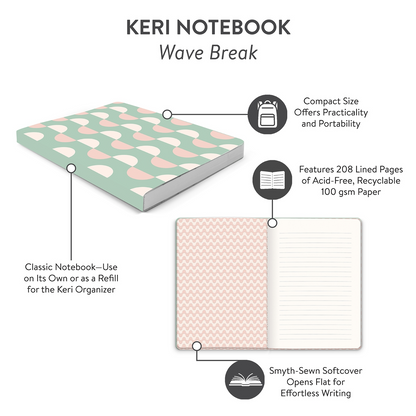 Wave Break Keri A5 Notebook