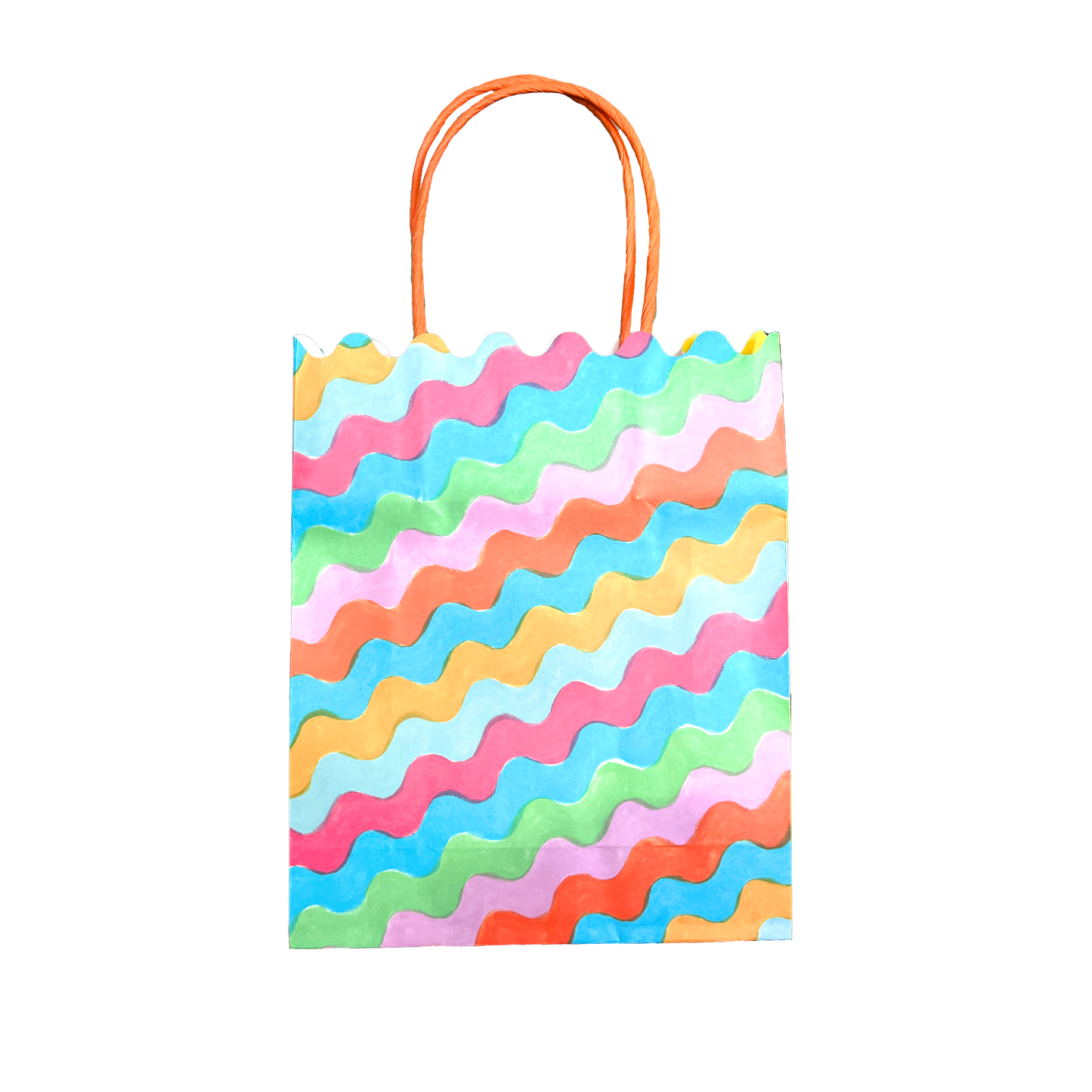 Wavy Multi Colored Paper Gift Bag