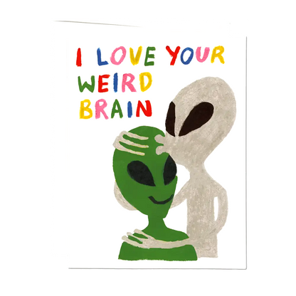 Alien Love Greeting Card