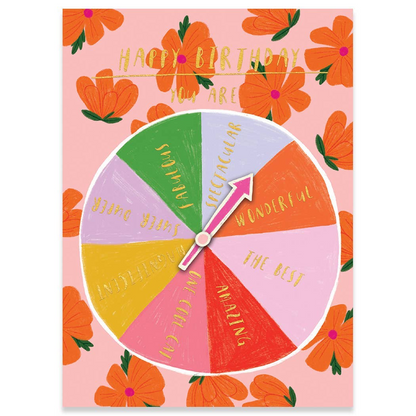 Wheel Spin Birthday Card