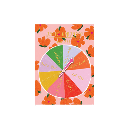 Wheel Spin Birthday Card