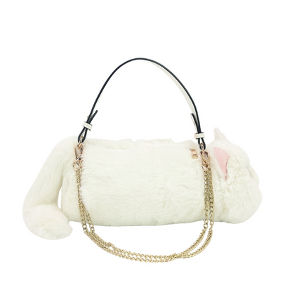 Furry Cat Handheld Purse
