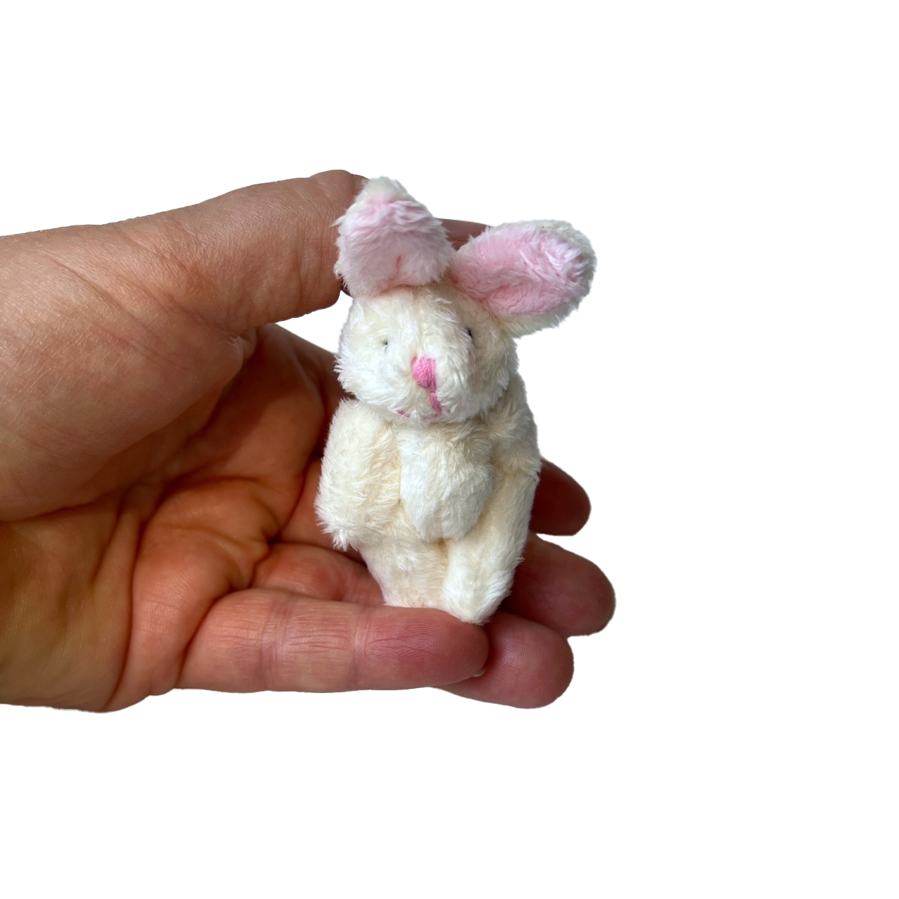 Mini White Plush Bunny Rabbit